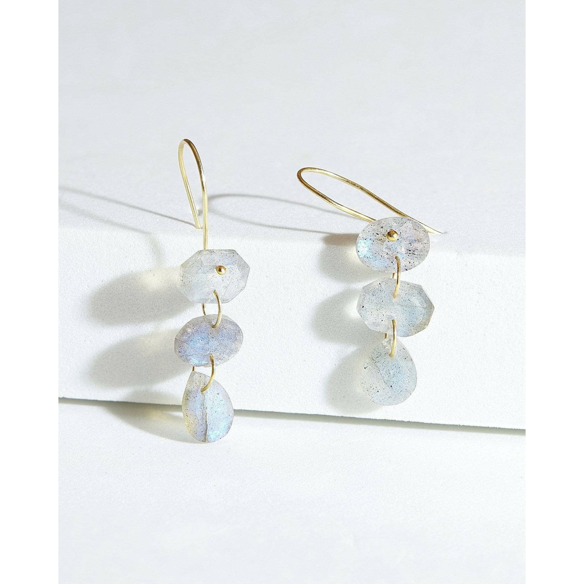 Fervor Montreal Earrings Three Link Labradorite Earrings