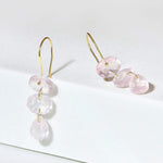Fervor Montreal Earrings Three Link Rose Quartz Earrings