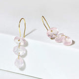 Fervor Montreal Earrings Three Link Rose Quartz Earrings