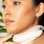Fervor Montreal Earrings Two Link Amethyst Earrings