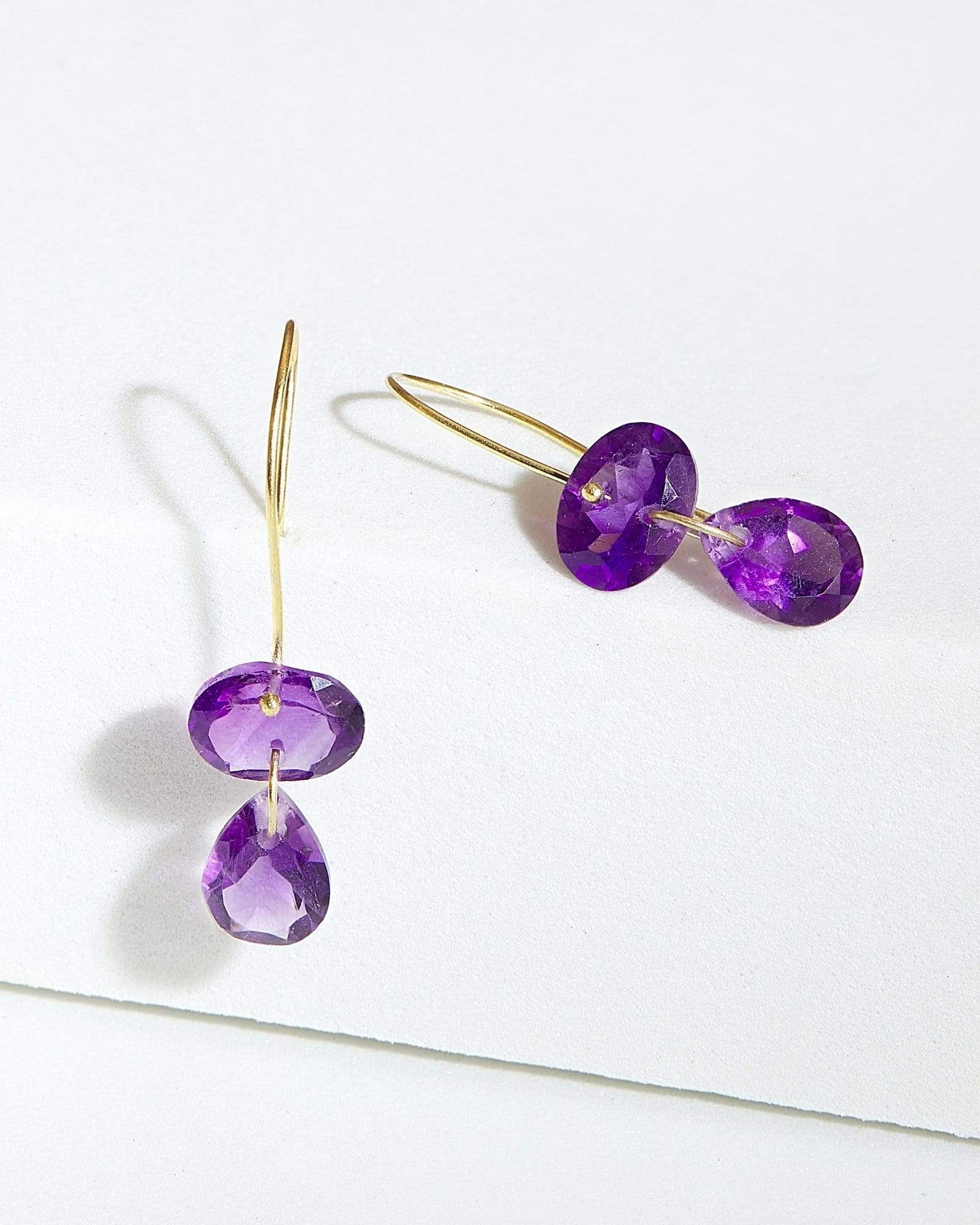 Fervor Montreal Earrings Two Link Amethyst Earrings