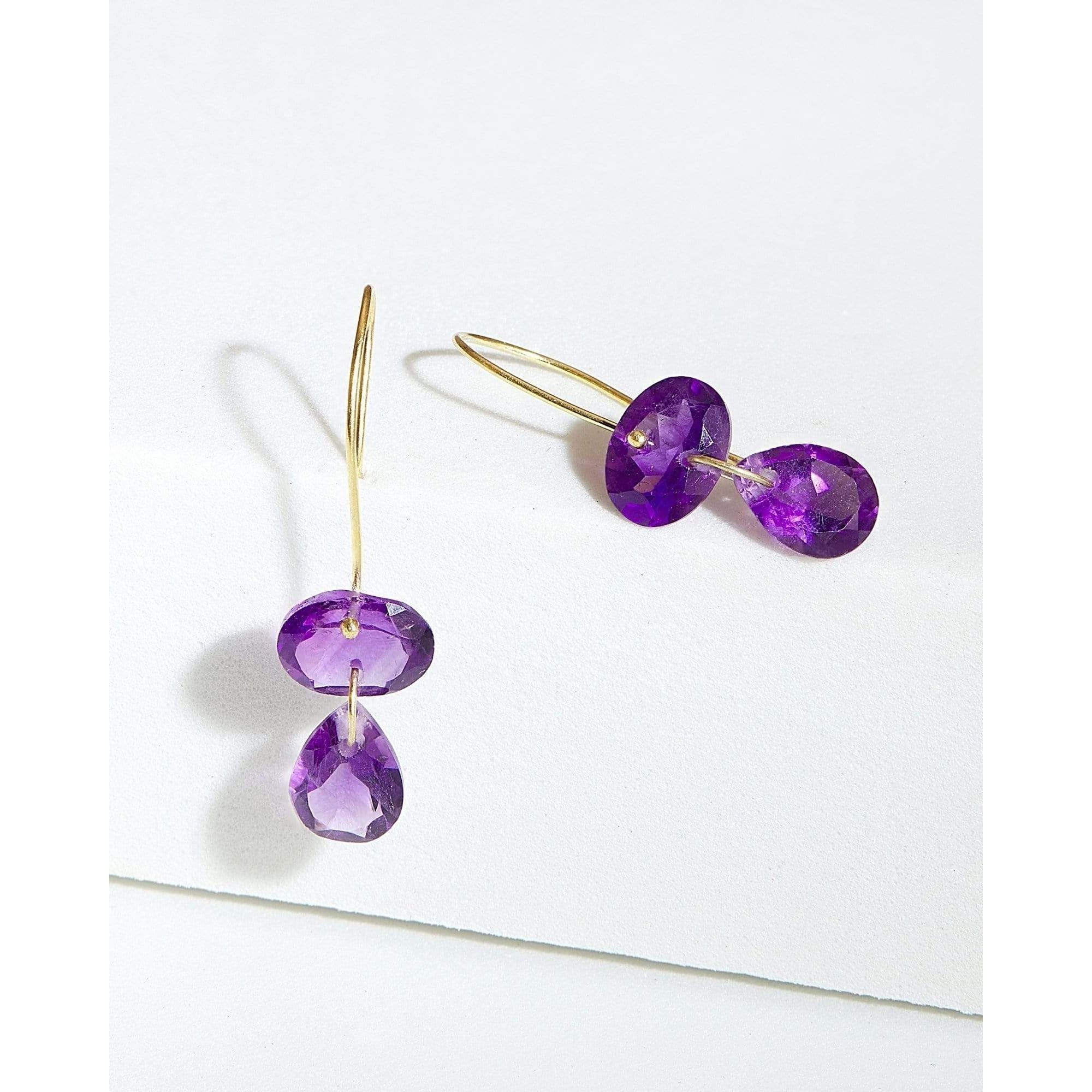 Fervor Montreal Earrings Two Link Amethyst Earrings