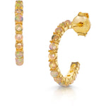 Fervor Montreal Earrings White Opal Huggies