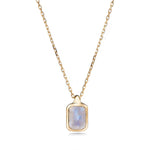Fervor Montreal Malaika Rainbow Moonstone Octagon Necklace