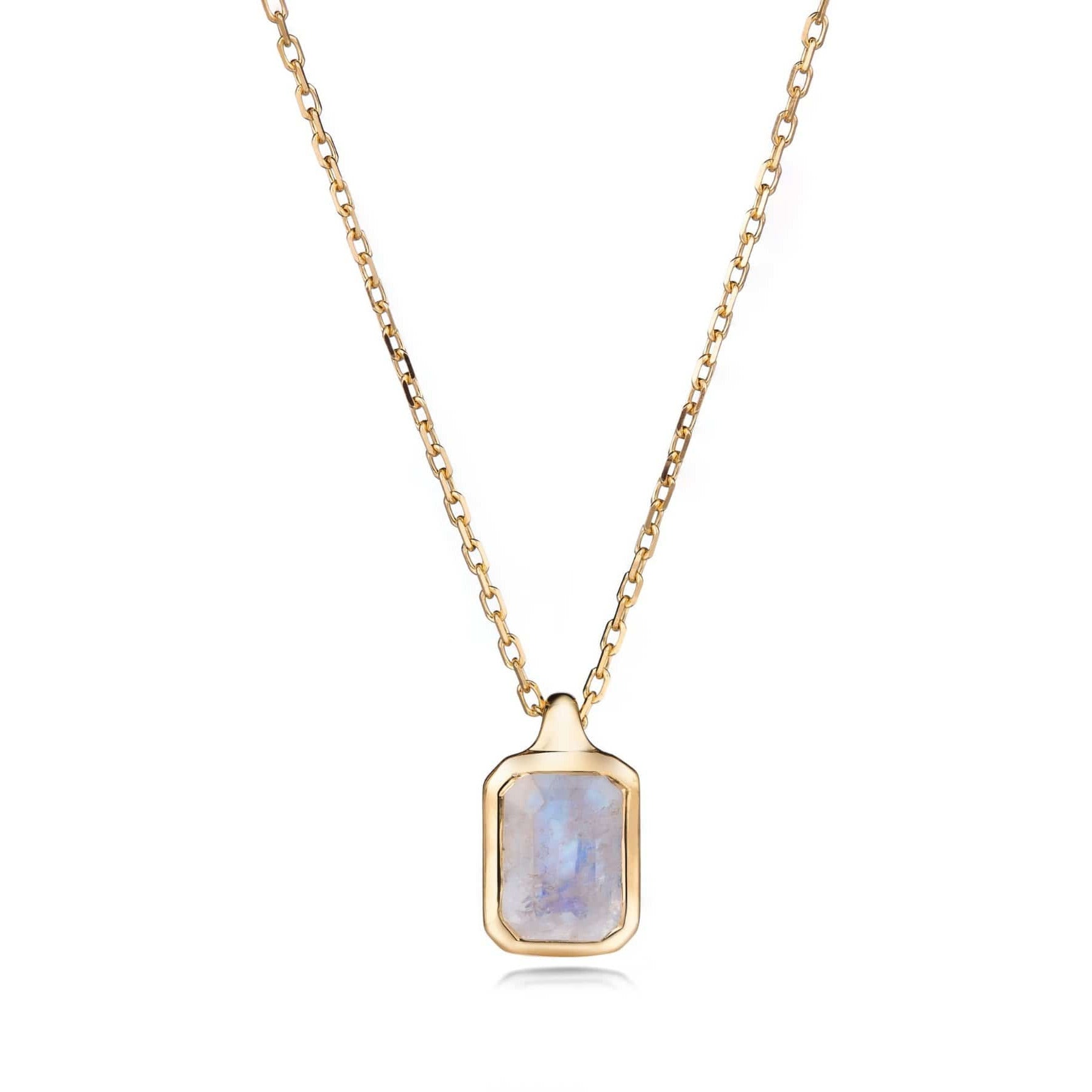 Fervor Montreal Malaika Rainbow Moonstone Octagon Necklace