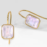Fervor Montreal Mother of Pearl Triplet Octagon Fish Hook Earrings