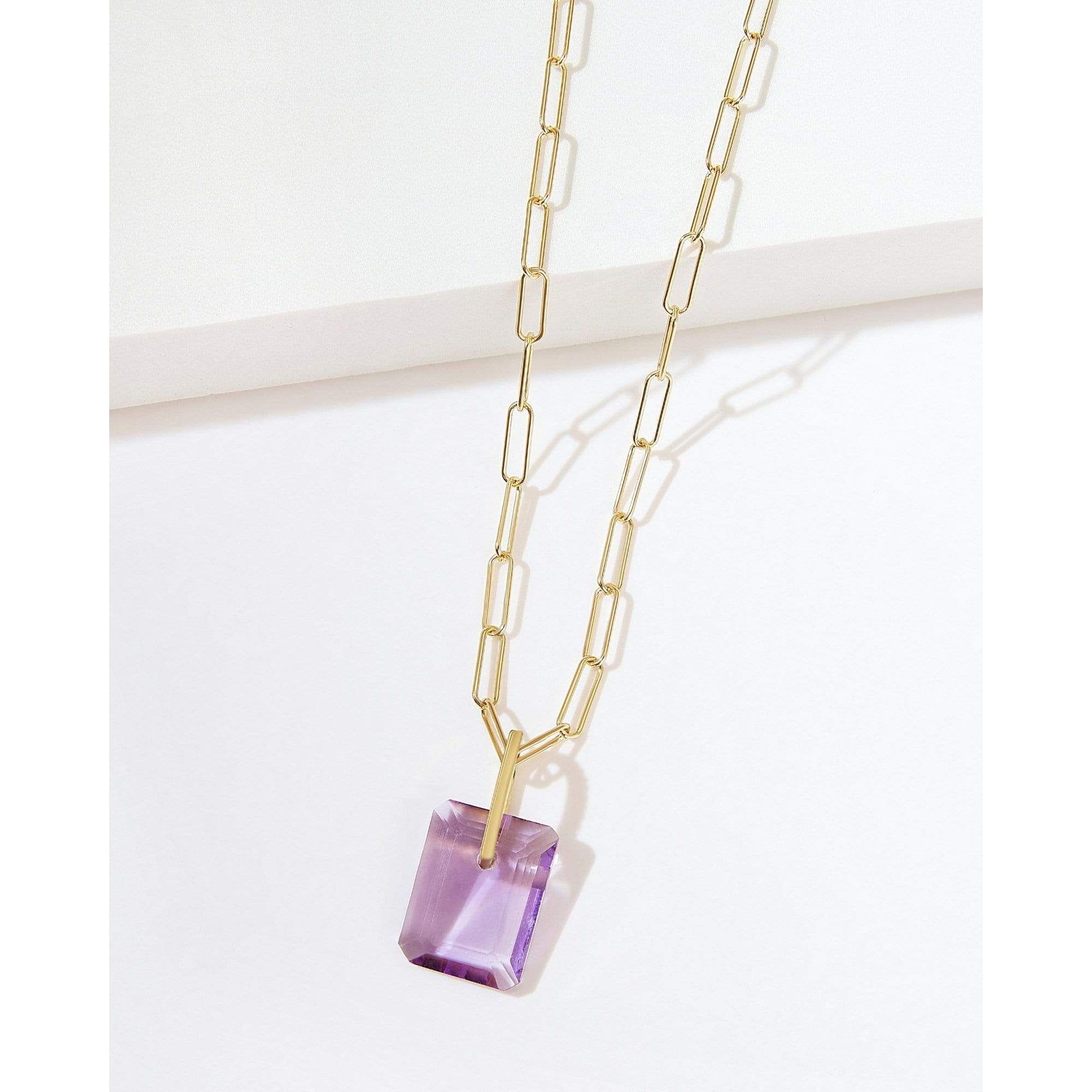 Fervor Montreal Necklace Amethyst Slab Necklace