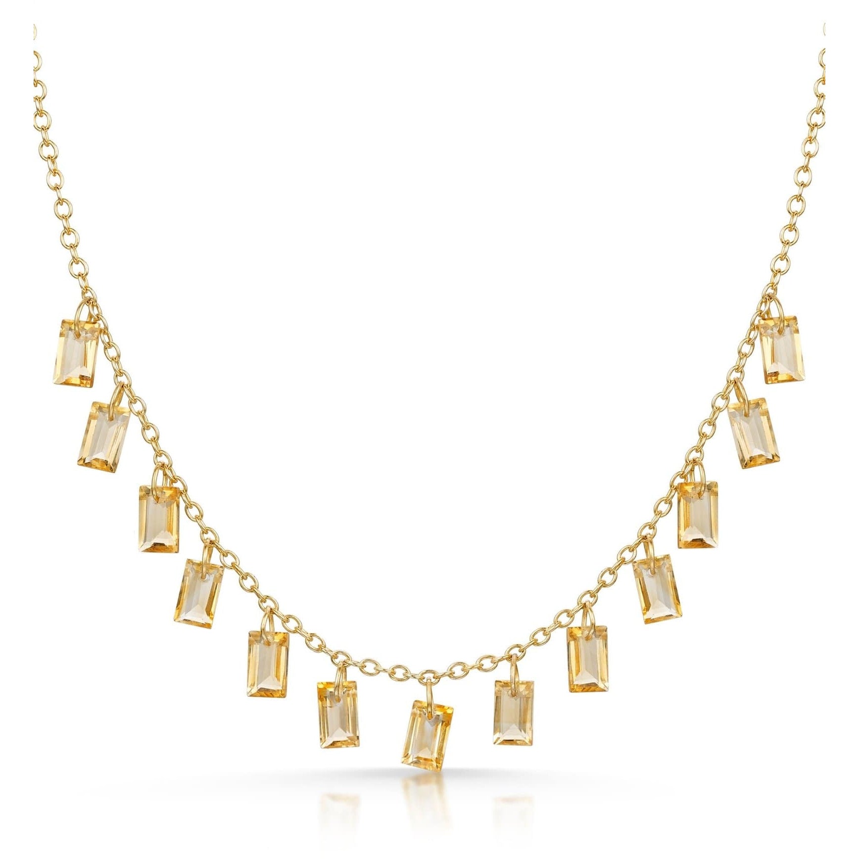 Fervor Montreal Necklace Baguette Charms Citrine Necklace