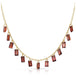 Fervor Montreal Necklace Baguette Charms Rhodolite Necklace