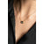 Fervor Montreal Necklace Black Enamel Rose Cut Sky Blue Topaz Necklace