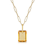 Fervor Montreal Necklace Citrine Slab Necklace