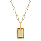 Fervor Montreal Necklace Citrine Slab Necklace