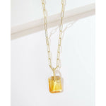 Fervor Montreal Necklace Citrine Slab Necklace