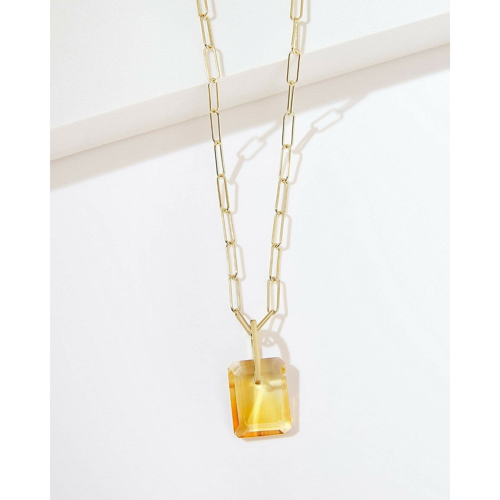Fervor Montreal Necklace Citrine Slab Necklace