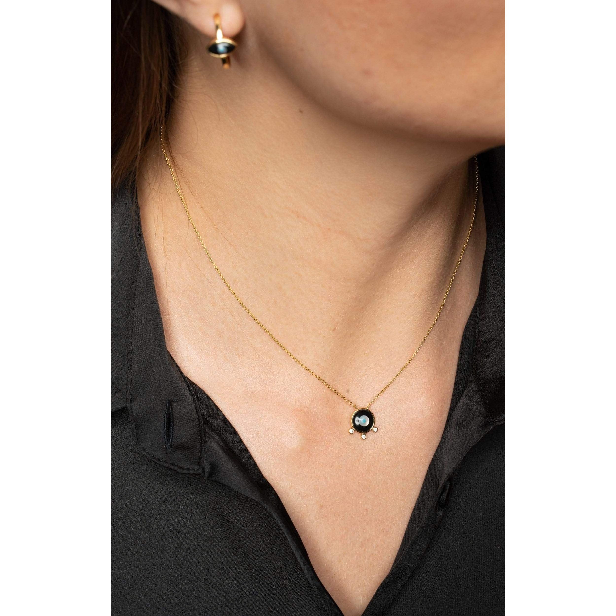 Fervor Montreal Necklace Divine Eye- Floating Bubble Lucky Eye Necklace