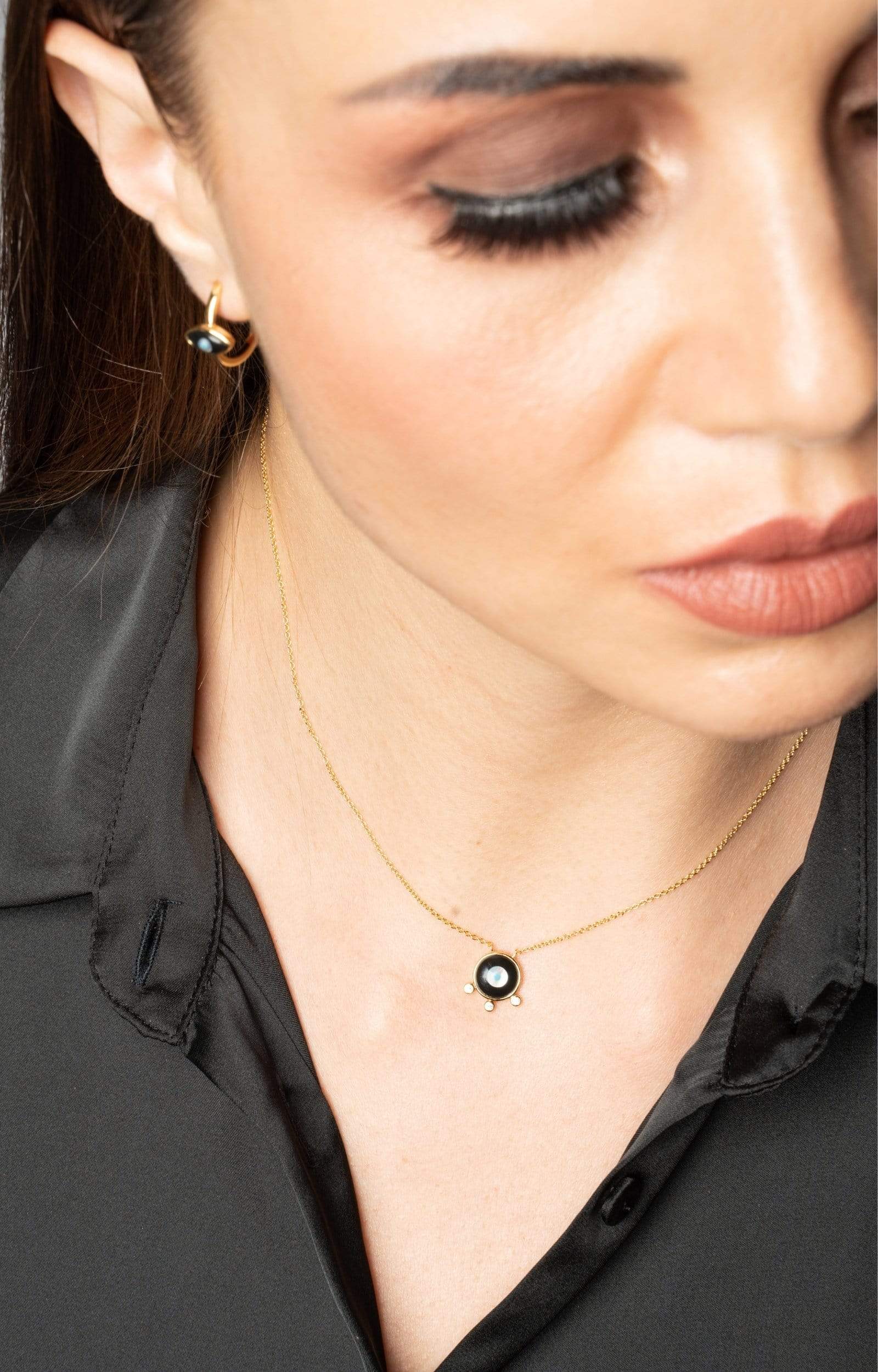Fervor Montreal Necklace Divine Eye- Floating Bubble Lucky Eye Necklace