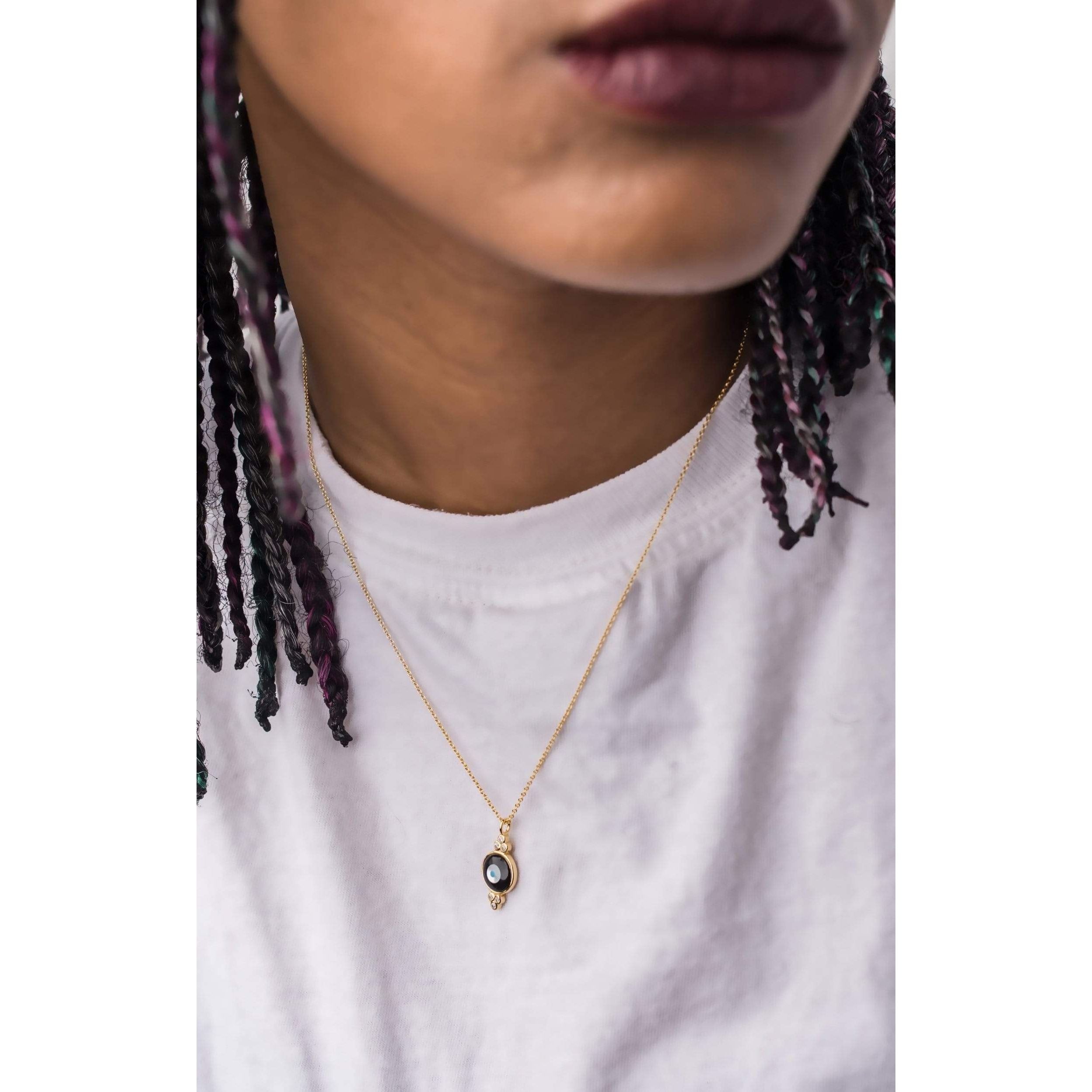 Fervor Montreal Necklace Divine Eye- Round Bubble Lucky Eye Necklace
