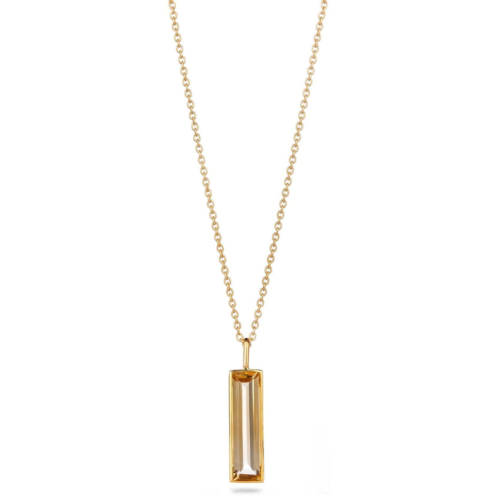 Fervor Montreal Necklace Elongated Baguette Citrine Necklace