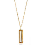 Fervor Montreal Necklace Elongated Baguette Citrine Necklace