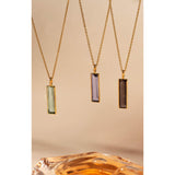 Fervor Montreal Necklace Elongated Baguette Citrine Necklace