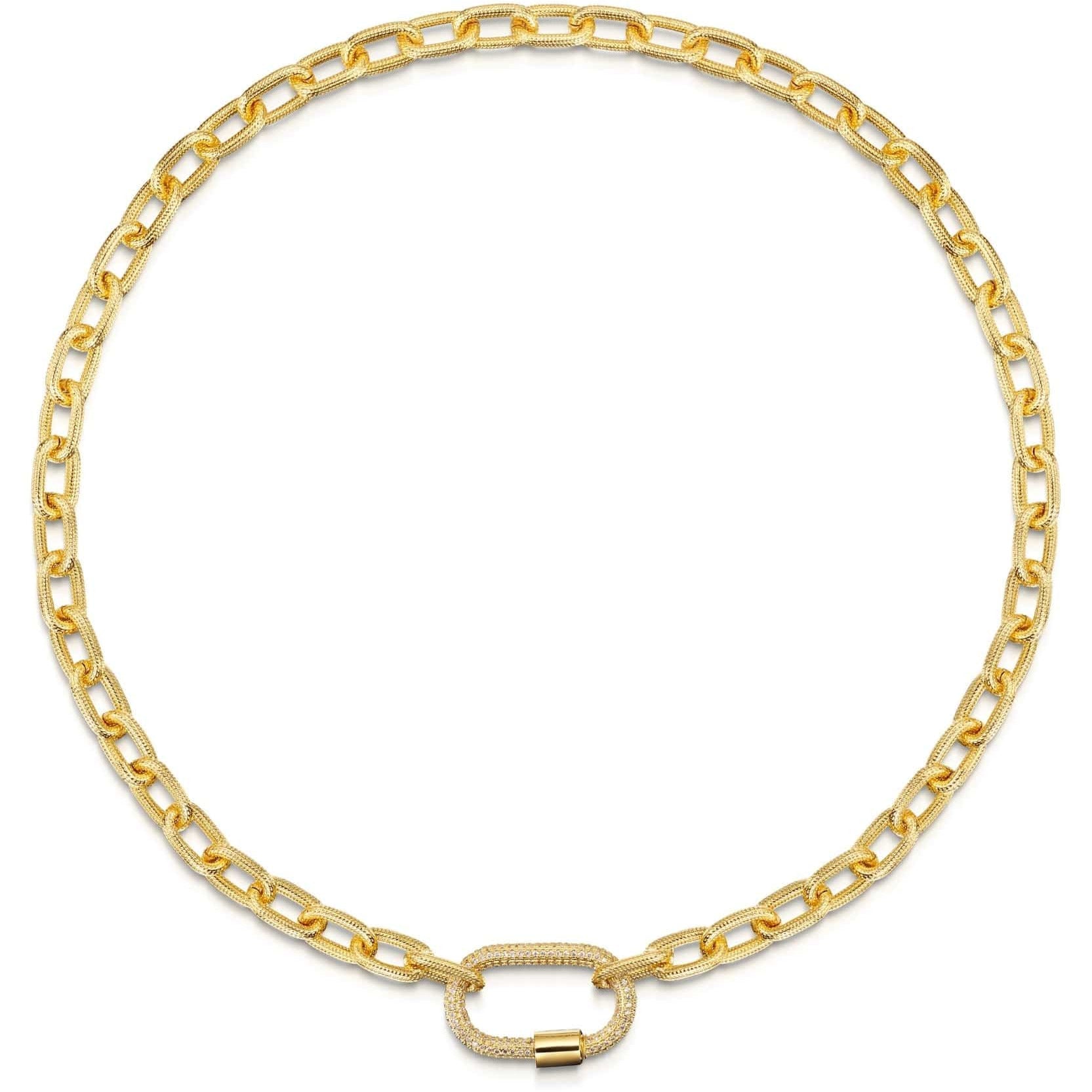 Fervor Montreal Necklace Fervor Links- Gold Carabiner
