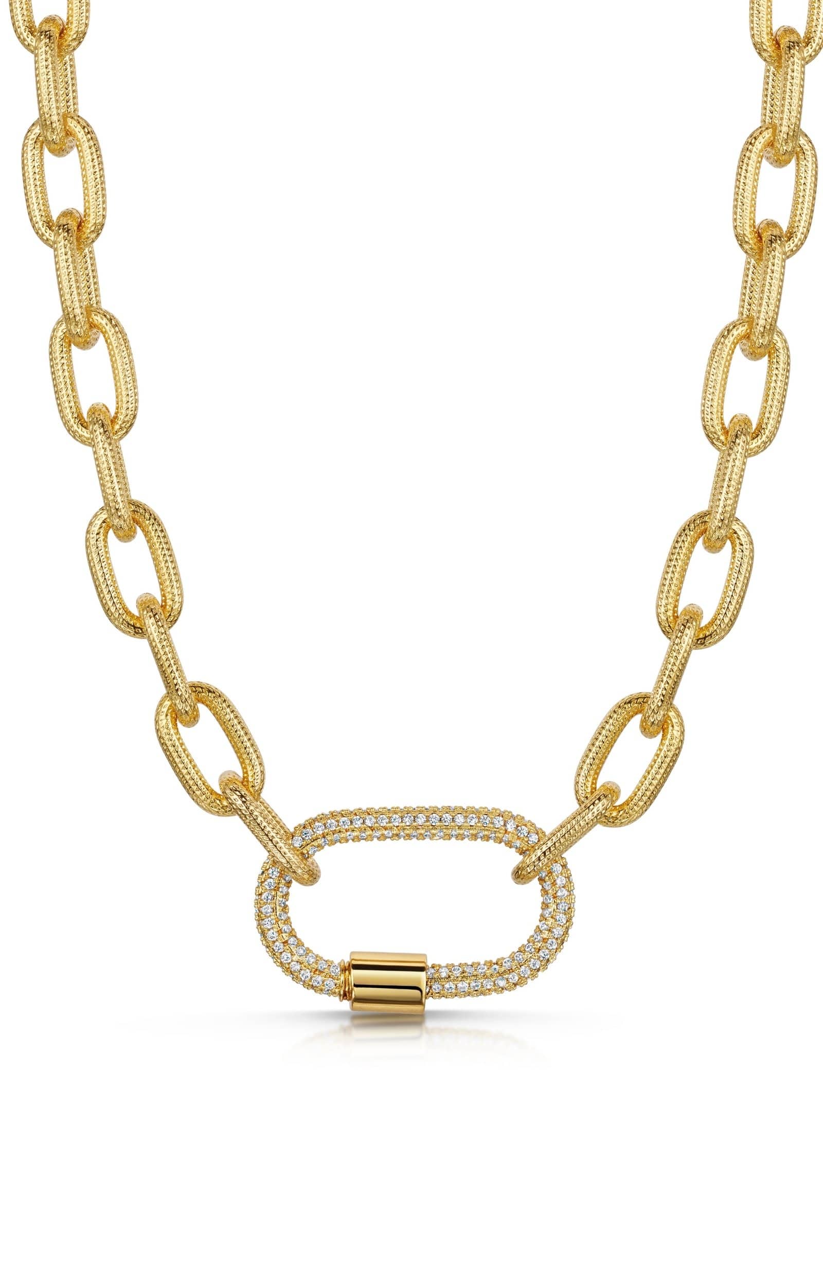 Fervor Montreal Necklace Fervor Links- Gold Carabiner