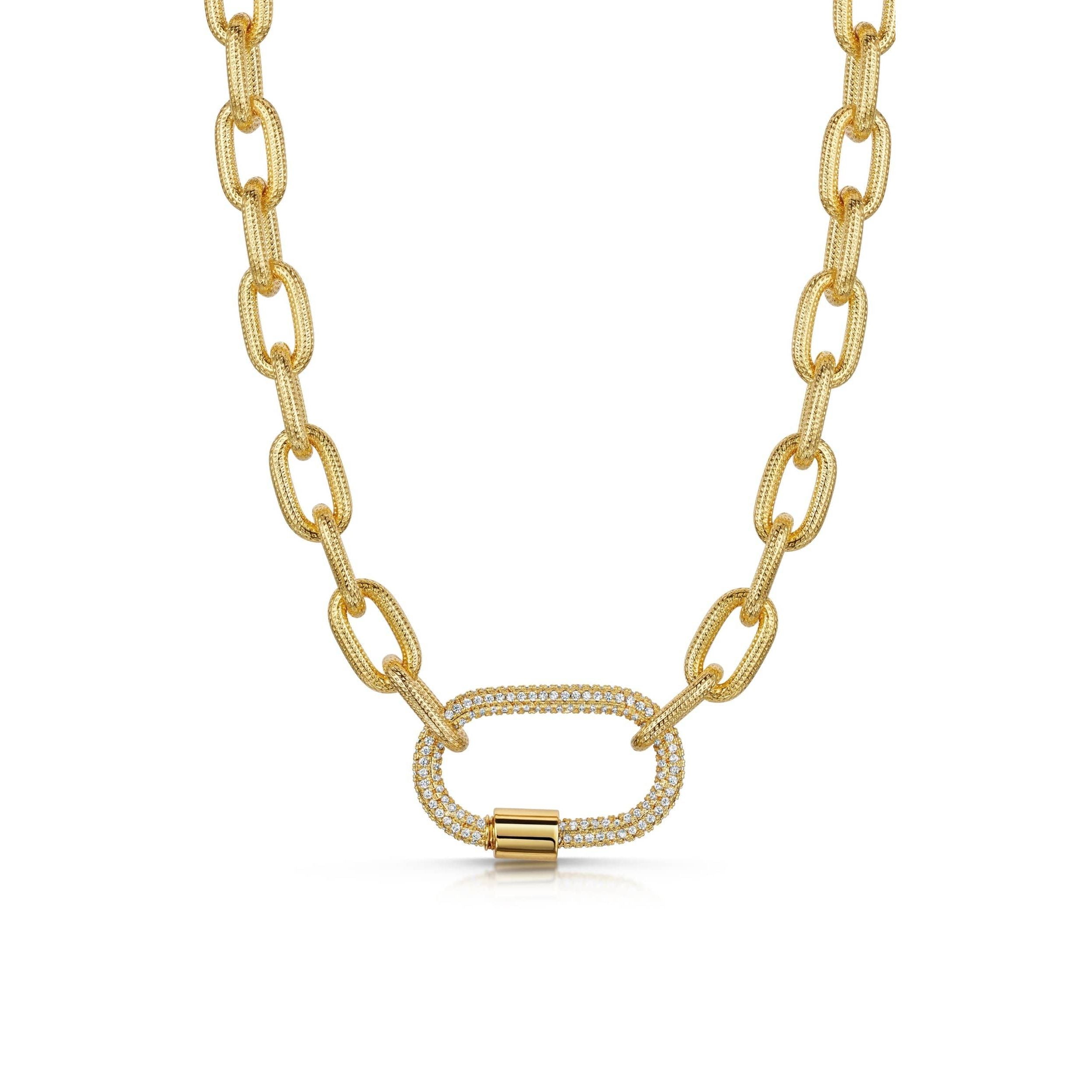 Fervor Montreal Necklace Fervor Links- Gold Carabiner