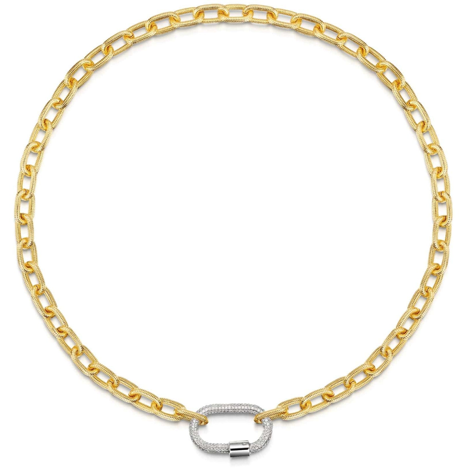 Fervor Montreal Necklace Fervor Links- Rhodium Carabiner