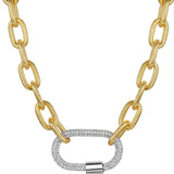 Fervor Montreal Necklace Fervor Links- Rhodium Carabiner