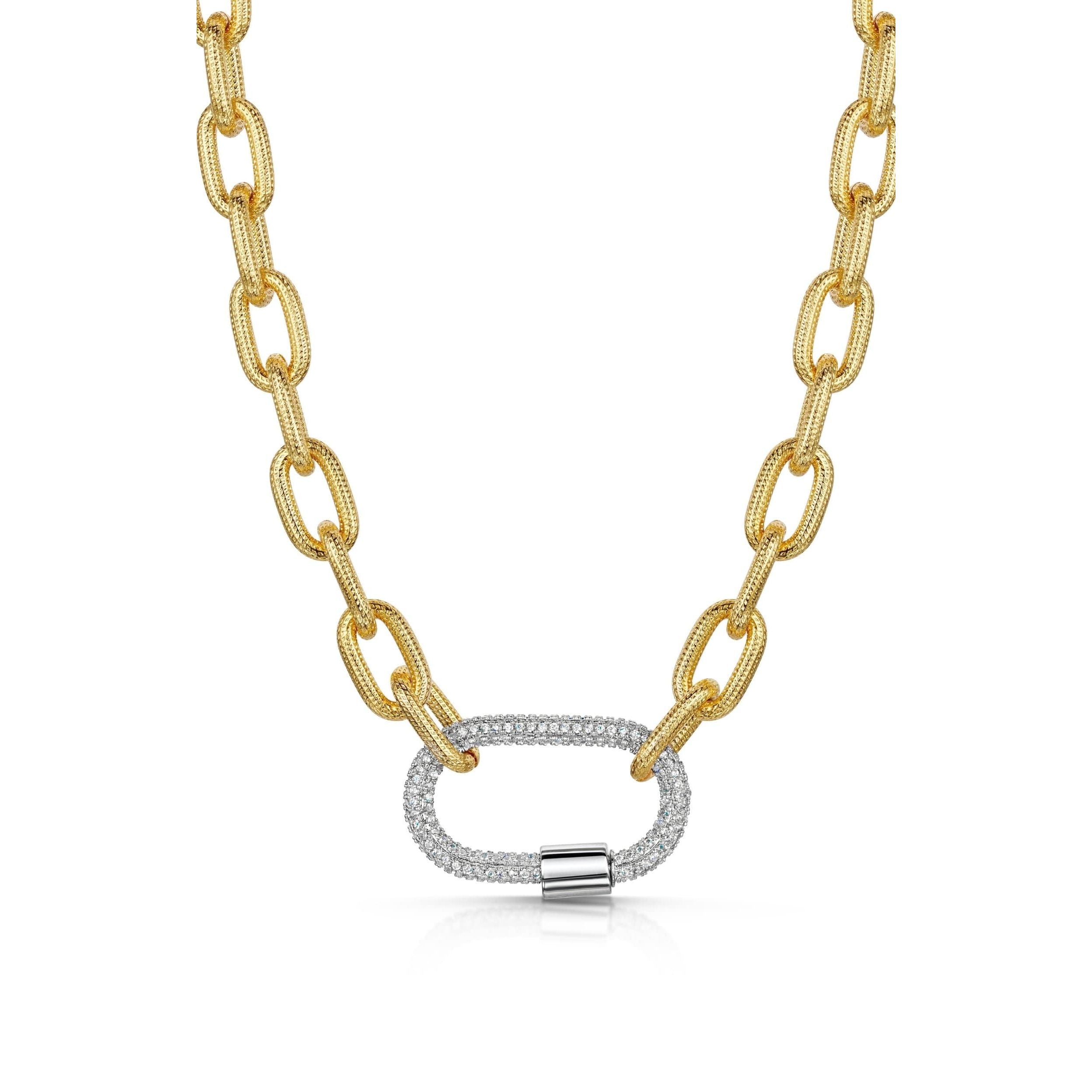 Fervor Montreal Necklace Fervor Links- Rhodium Carabiner