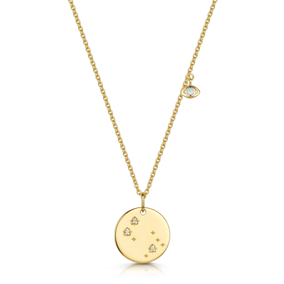 Gemini Double-Sided Zodiac & Constellation Necklace - Fervor Montreal
