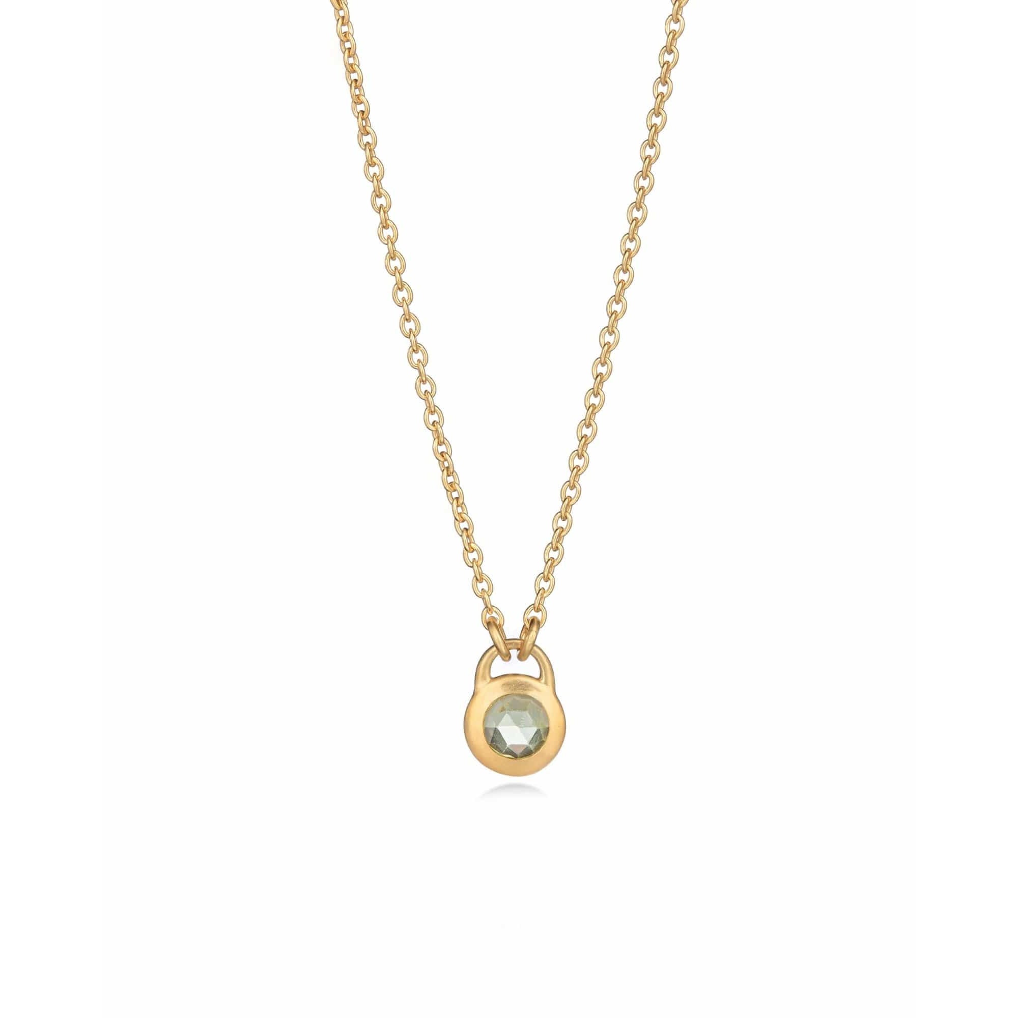 Fervor Montreal Necklace Keyhole Rose Cut Peridot Necklace