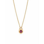 Fervor Montreal Necklace Keyhole Rose Cut Rhodolite Necklace