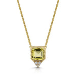 Fervor Montreal Necklace Lemon Quartz Asscher Cut Necklace