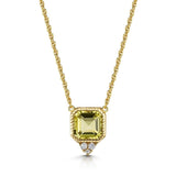 Fervor Montreal Necklace Lemon Quartz Asscher Cut Necklace