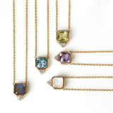 Fervor Montreal Necklace Lemon Quartz Asscher Cut Necklace
