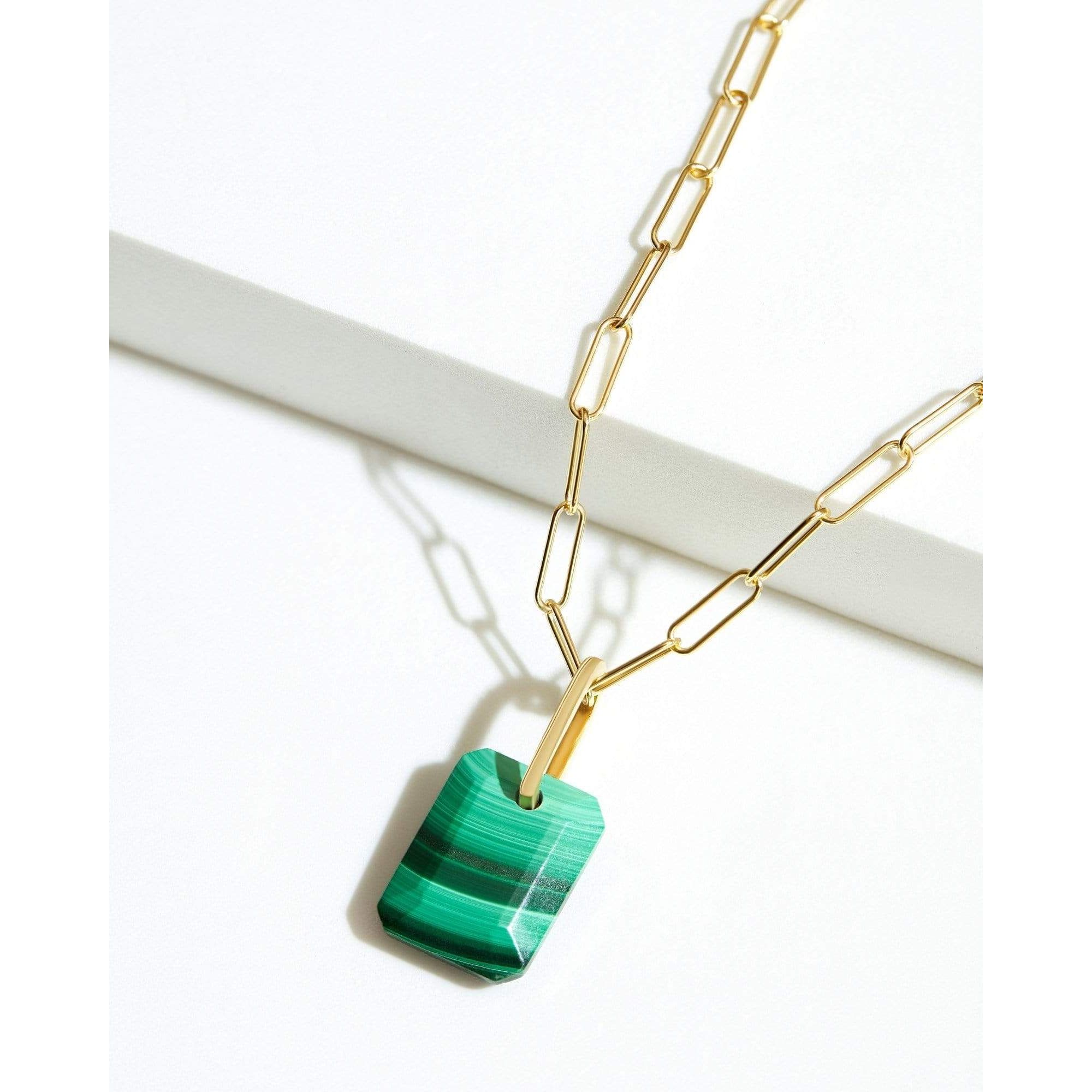 Fervor Montreal Necklace Malachite Slab Necklace