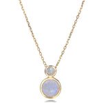 Fervor Montreal Necklace Malaika Rainbow Moonstone Double Round Nekclace