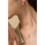 Fervor Montreal Necklace Malaika Rainbow Moonstone Octagon Necklace