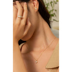 Fervor Montreal Necklace Malaika Rainbow Moonstone Round and Cushion Cut Necklace