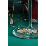 Fervor Montreal Necklace Malaika Rainbow Moonstone Round and Cushion Cut Necklace
