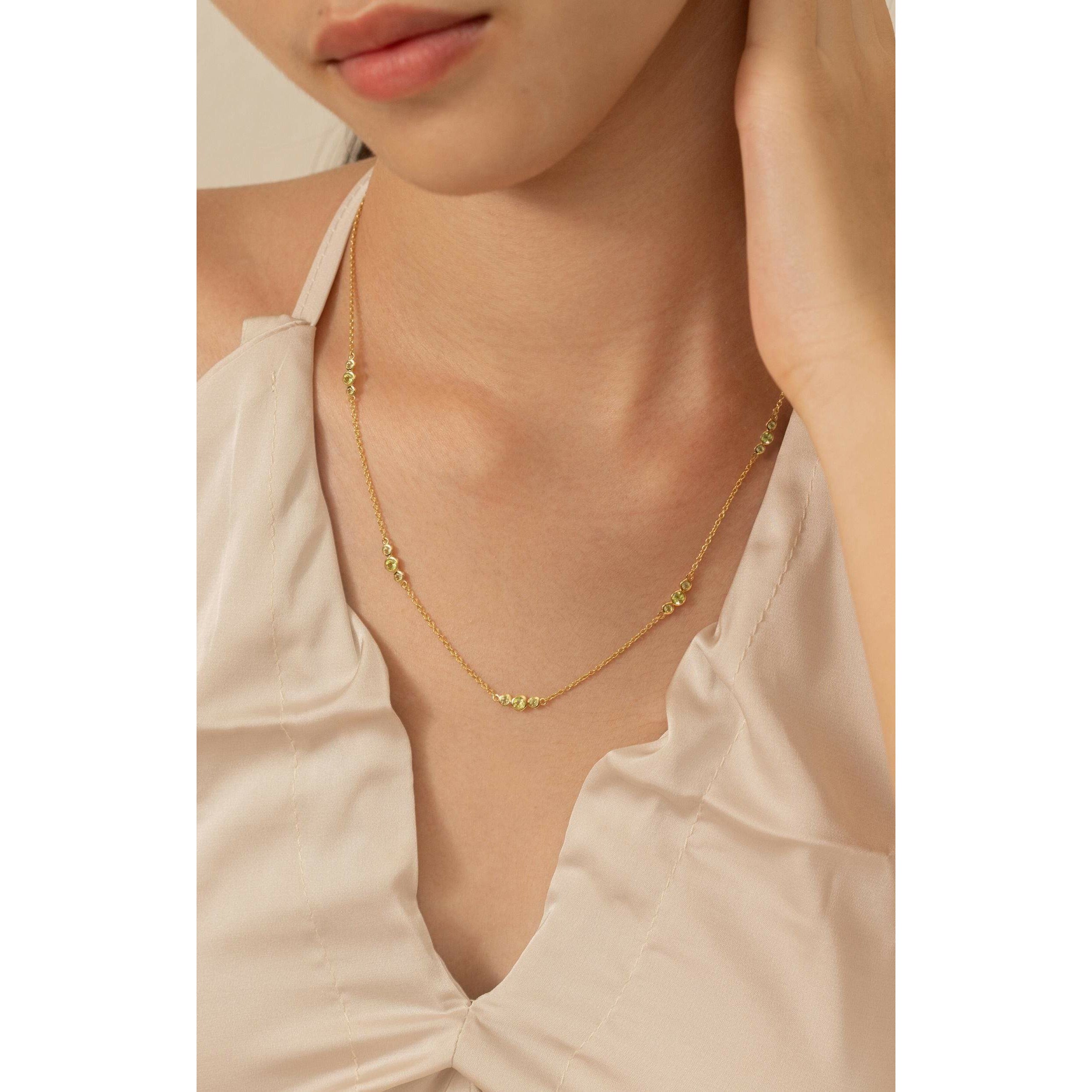 Fervor Montreal Necklace Peridot Bubbles Necklace