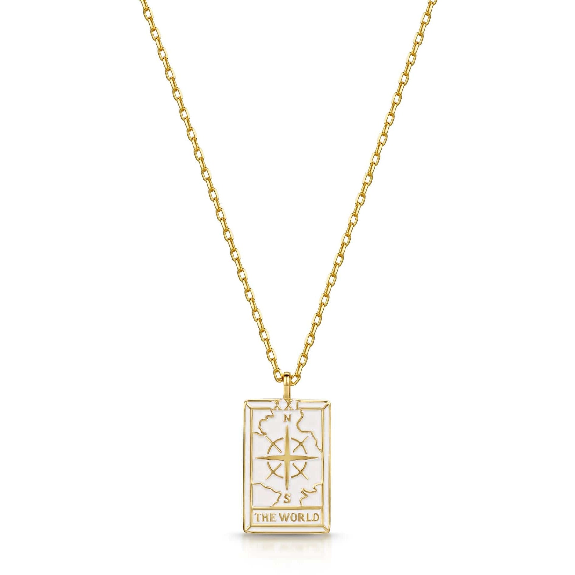 Fervor Montreal Necklace Tarot Card- The World Reversible Necklace