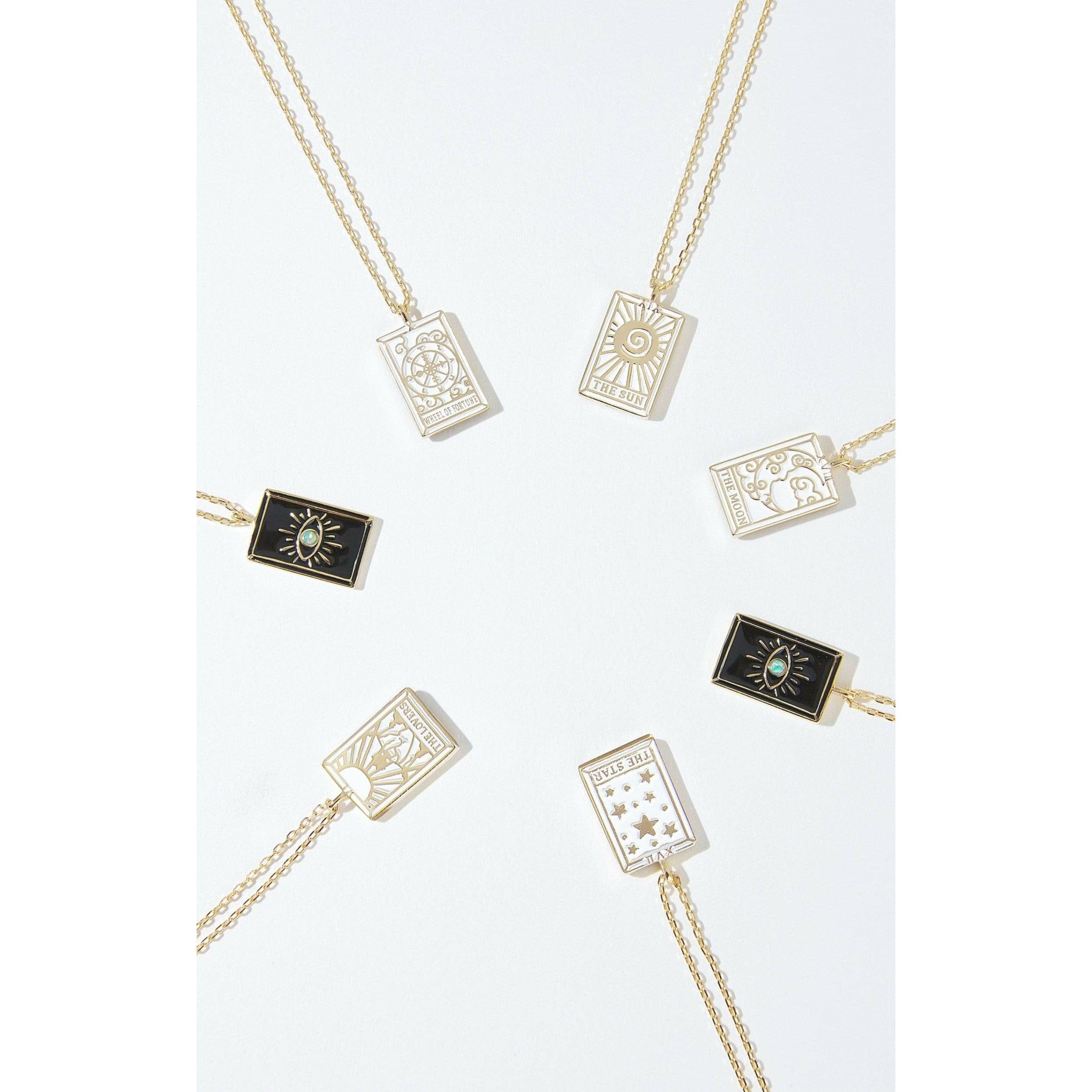 Fervor Montreal Necklace Tarot Card- Wheel of Fortune Necklace