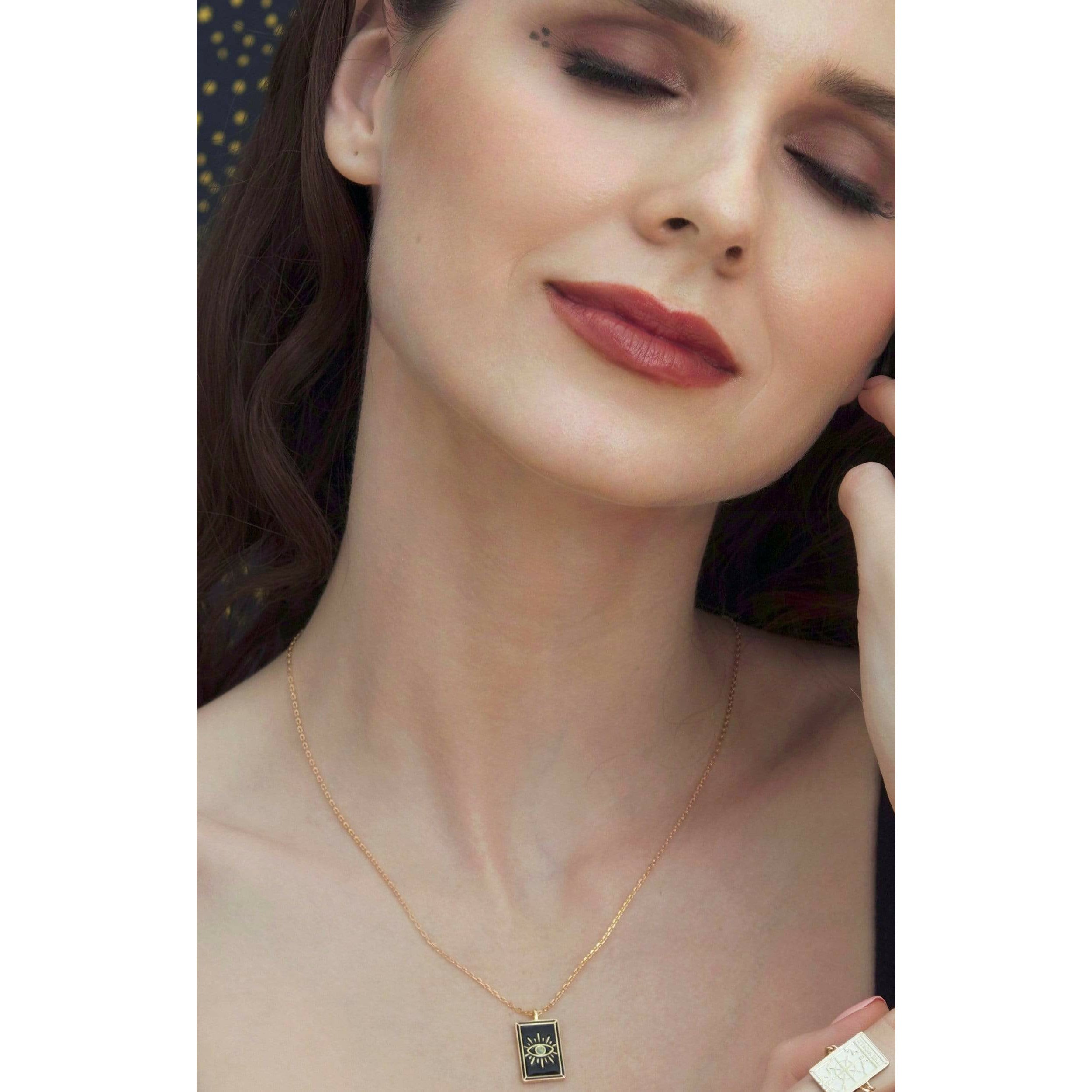 Fervor Montreal Necklace Tarot Card- Wheel of Fortune Necklace