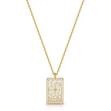 Fervor Montreal Necklace Tarot Card- Wheel of Fortune Reversible Necklace