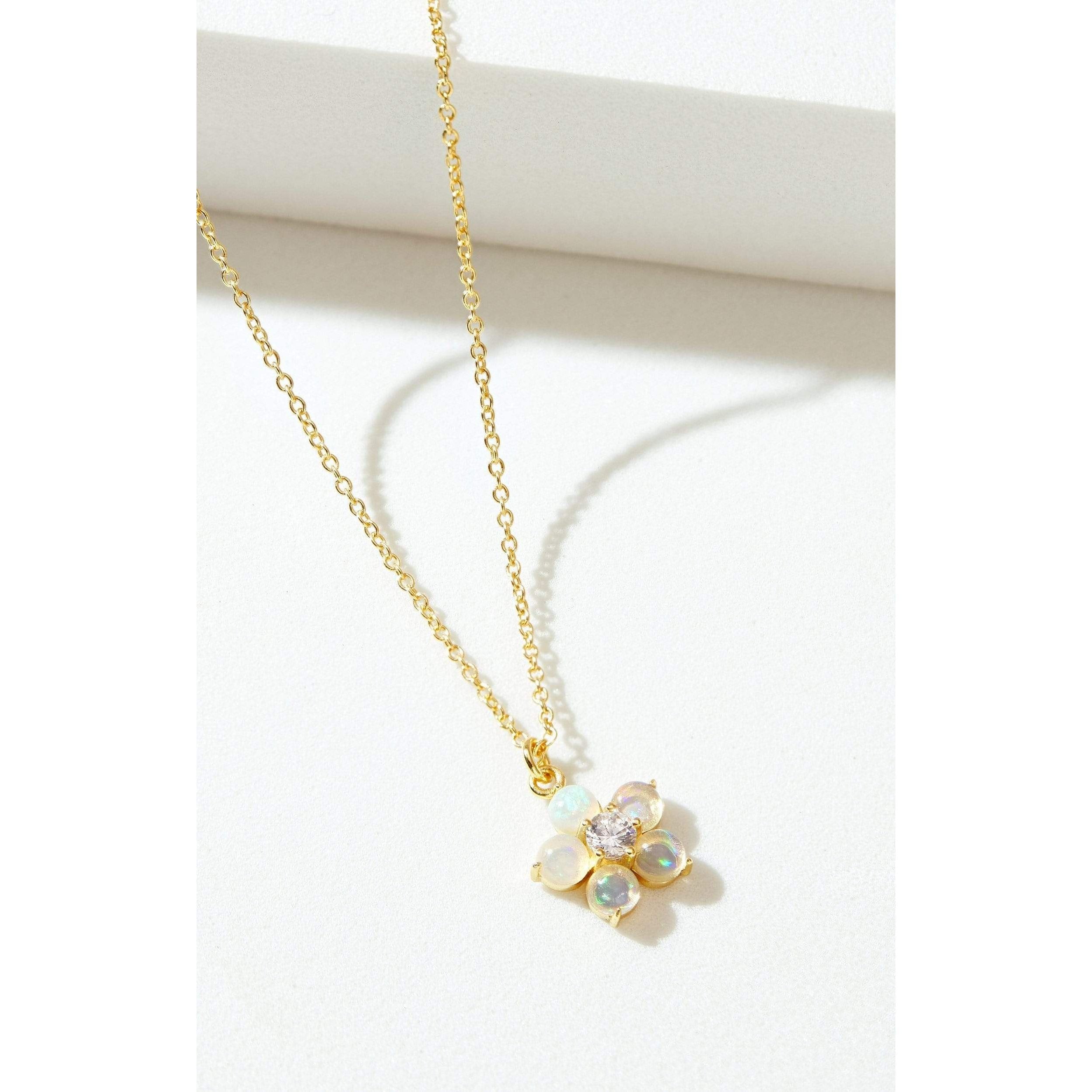 Fervor Montreal Necklace White Opal Daisy Necklace