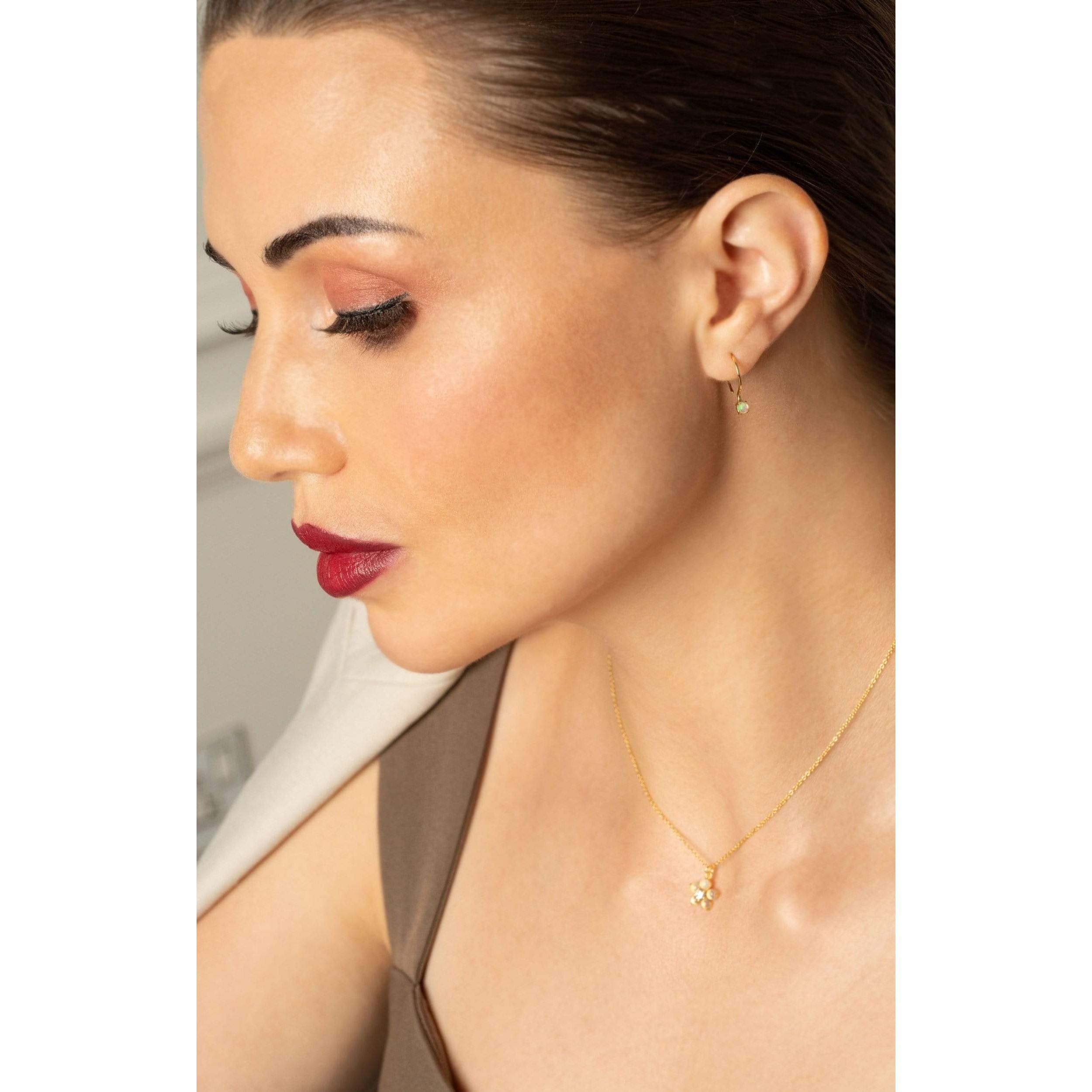 Fervor Montreal Necklace White Opal Daisy Necklace