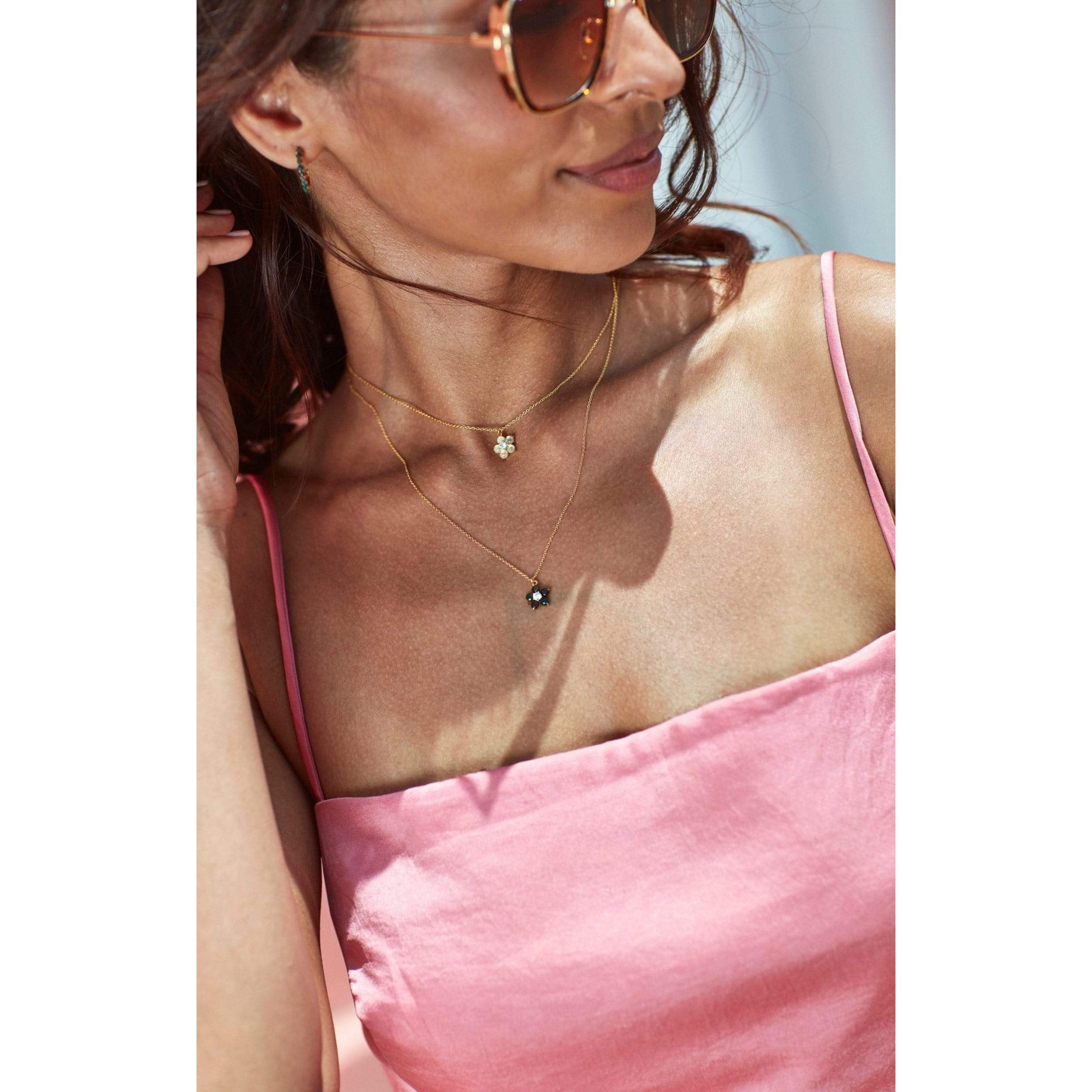 Fervor Montreal Necklace White Opal Daisy Necklace