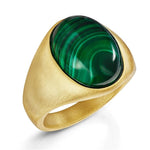 Fervor Montreal Rings Classic Oval Malachite Ring